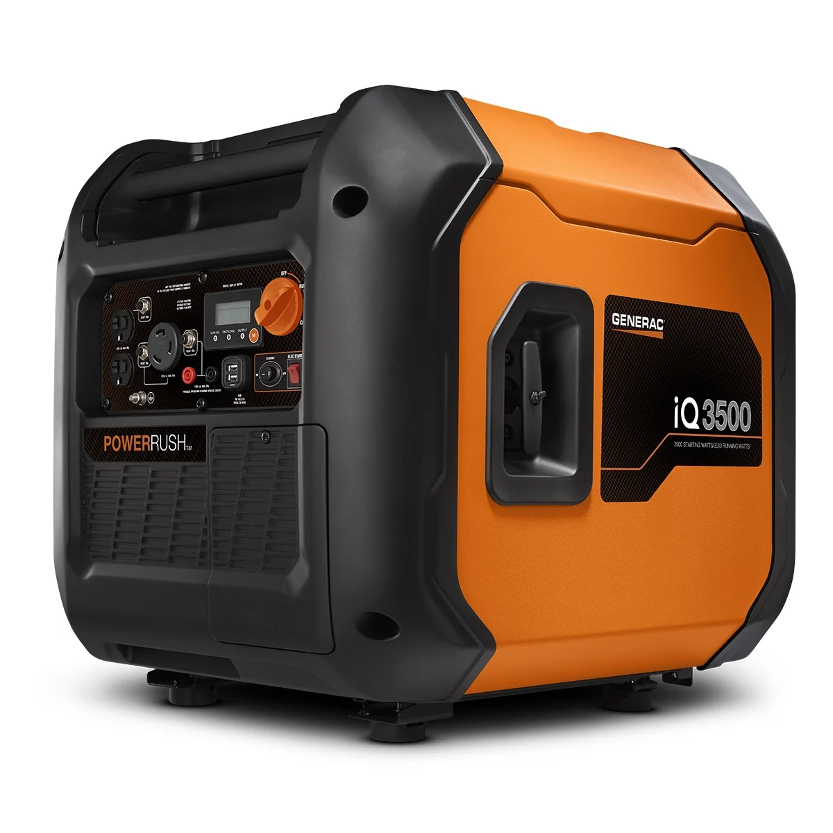 Generac IQ3500 3500-Watt Electric Start Gasoline Inverter Generator With POWERRUSH Technology
