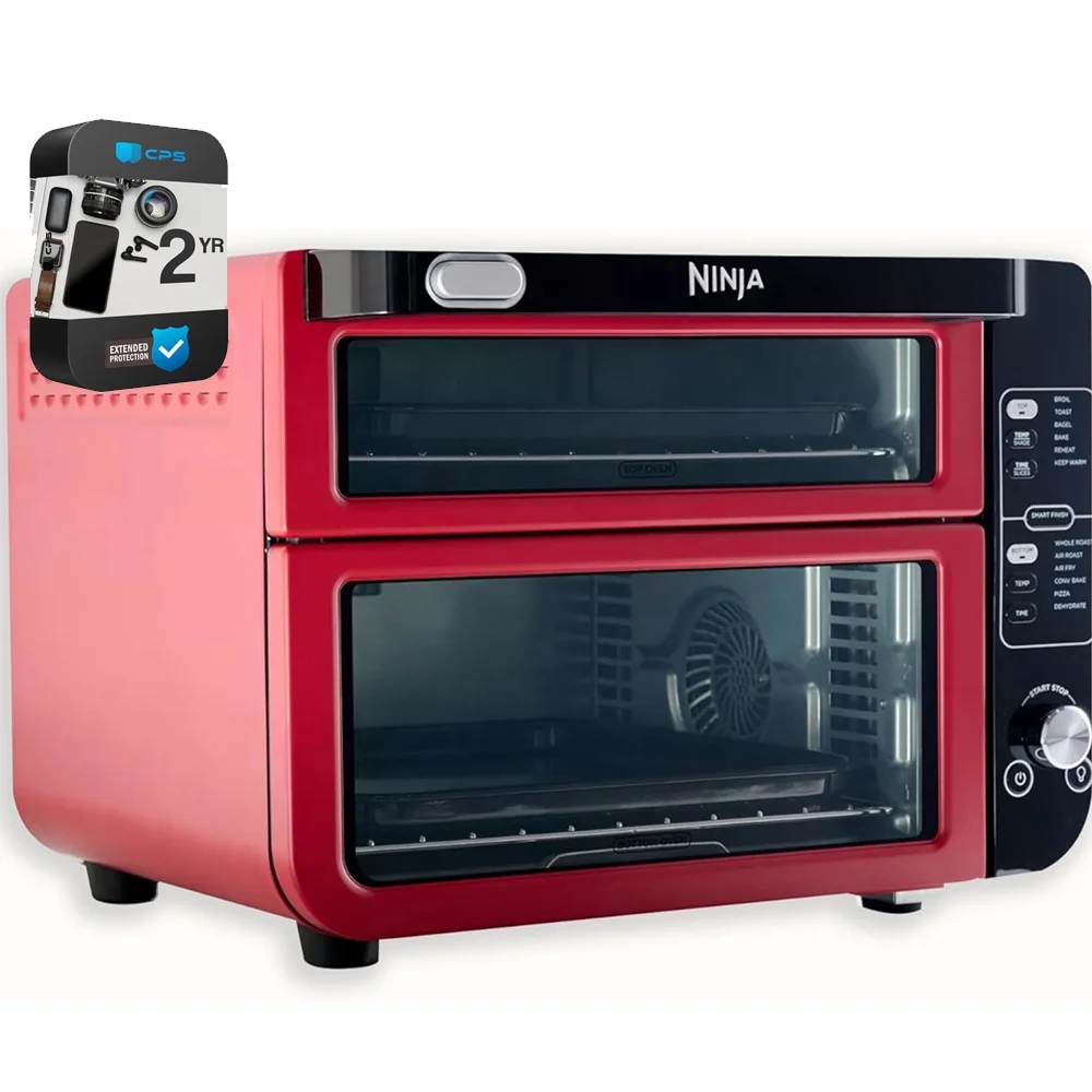 Restored Ninja DCT401QCM 12-in-1 Double Oven with FlexDoor Cinnamon Bundle with 2 YR CPS Enhanced Protection Pack (Refurbished)