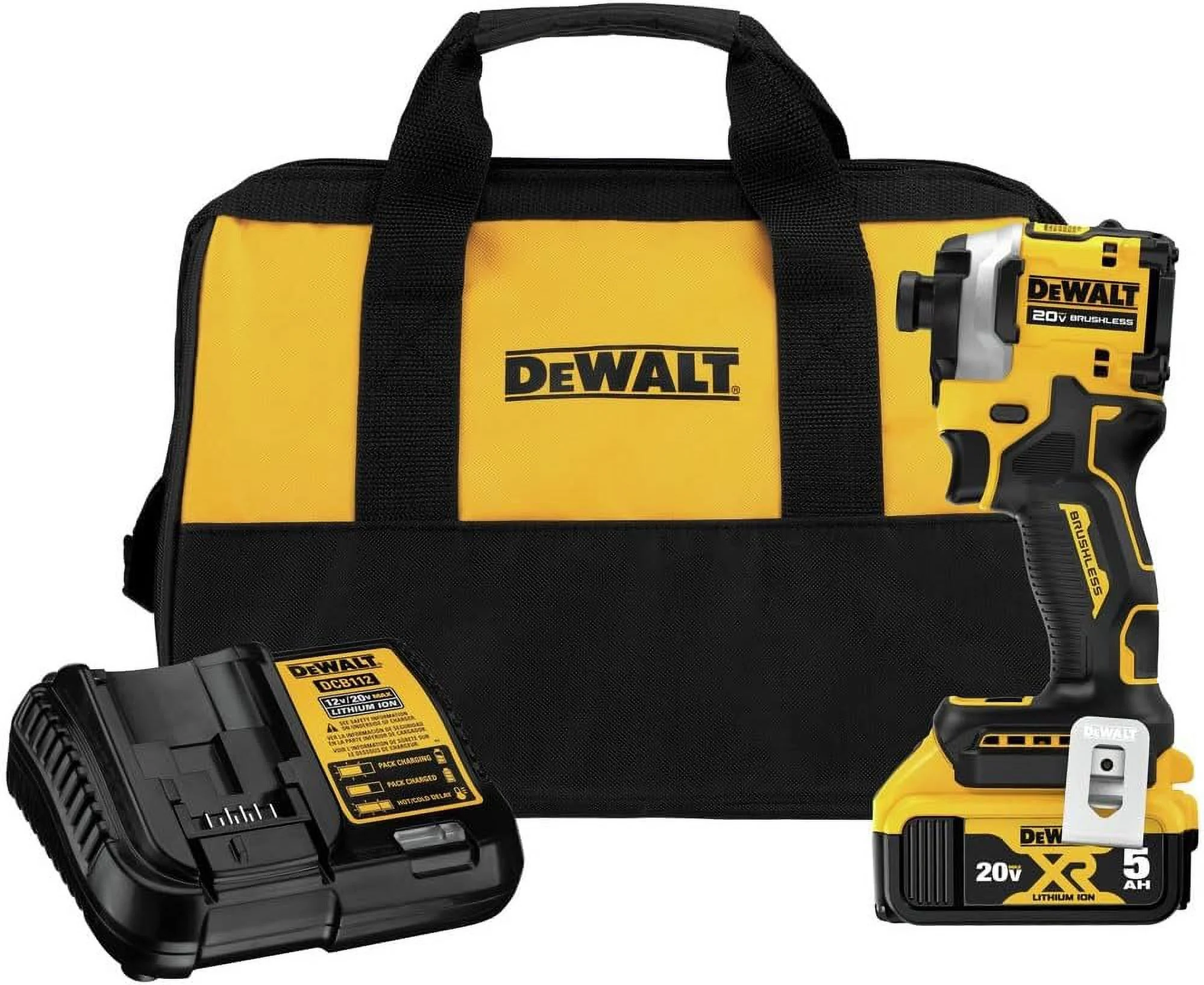 DEWALT DCF850P1 ATOMIC 20V MAX 1/4 in. Brushless Cordless 3-Speed Impact Driver Kit