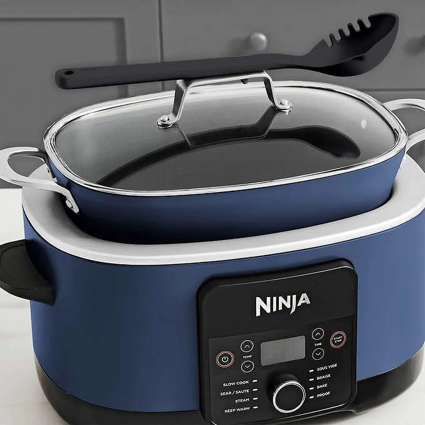 Open Box Ninja MC1001 Foodi Possible Cooker PRO 8.5 Quart Multi-Cooker - Midnight Blue