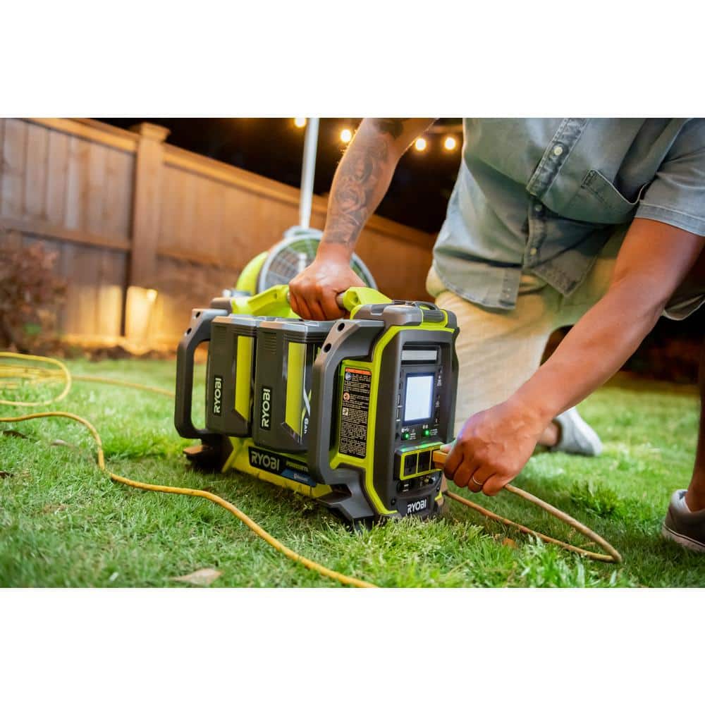 40V 1800-Watt Portable Battery Power Station Inverter Generator and 4-Port Charger with (4) 6.0 Ah Batteries RYi1802B6-6