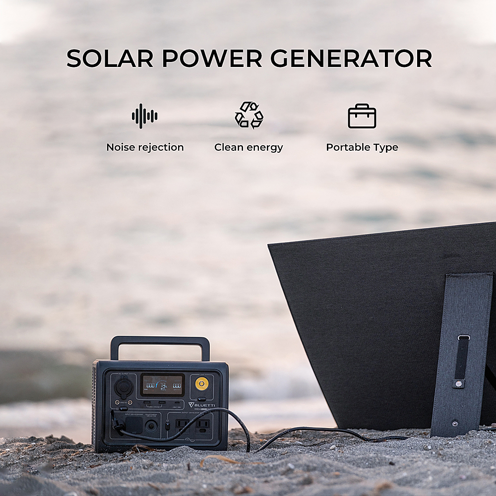 BLUETTI - EB3A 600W 268Wh LiFePO4 Power Station for Camping, Home Use, Emergency - Gray