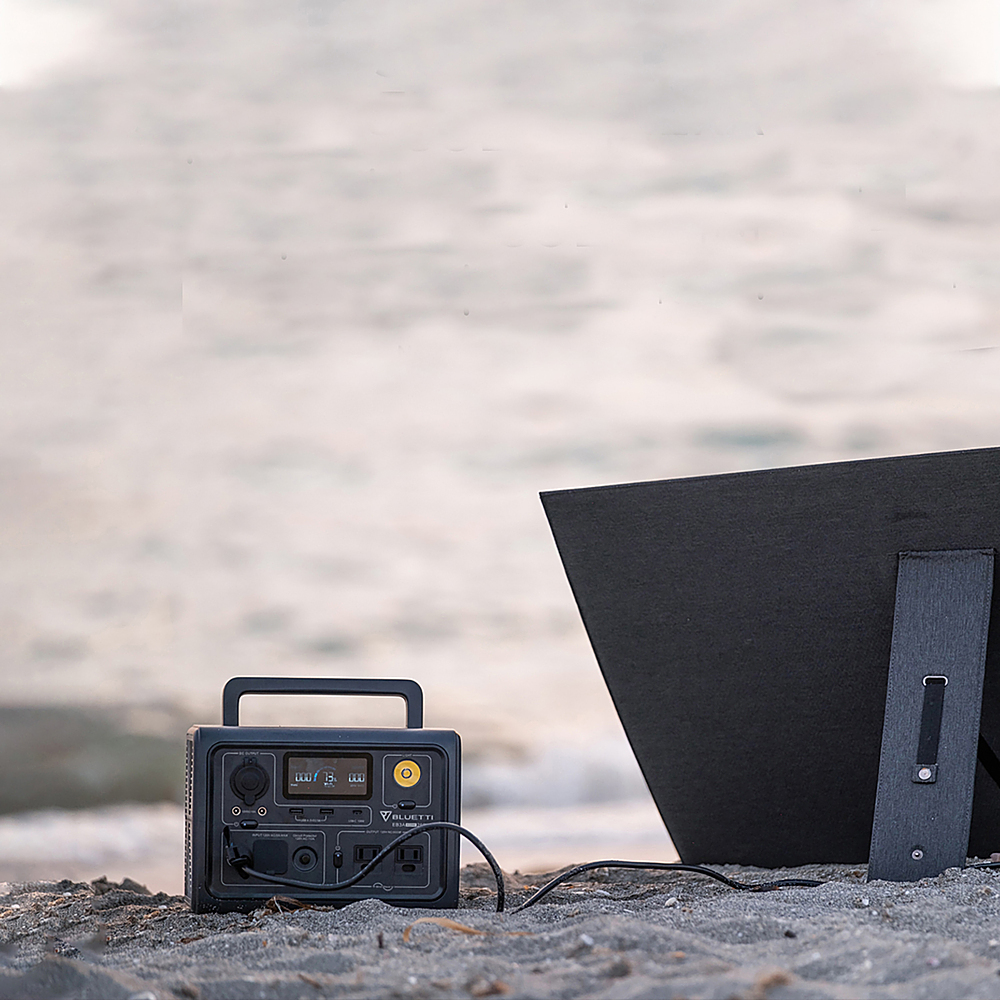 BLUETTI - EB3A 600W 268Wh LiFePO4 Power Station for Camping, Home Use, Emergency - Gray