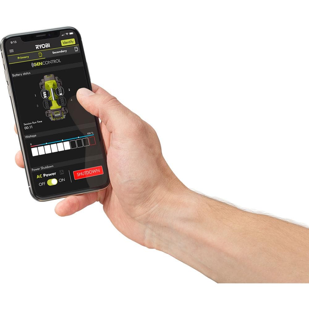 40V 1800-Watt Portable Battery Power Station Inverter Generator and 4-Port Charger with (4) 6.0 Ah Batteries RYi1802B6-6