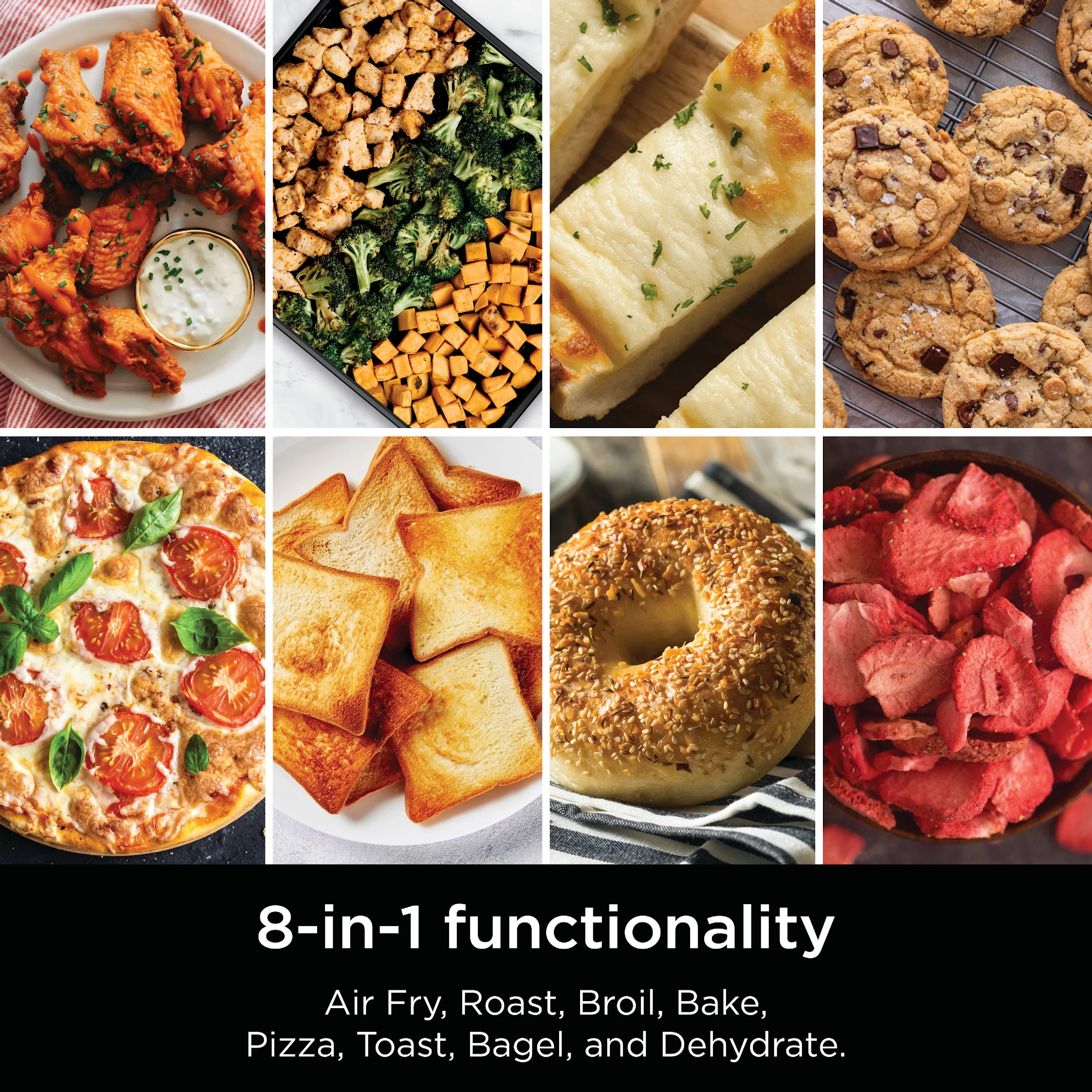 Ninja Flip Toaster Oven & Air Fryer, 8-in-1 Functionality, Flip Up & Away Capability for Storage Space, SP151