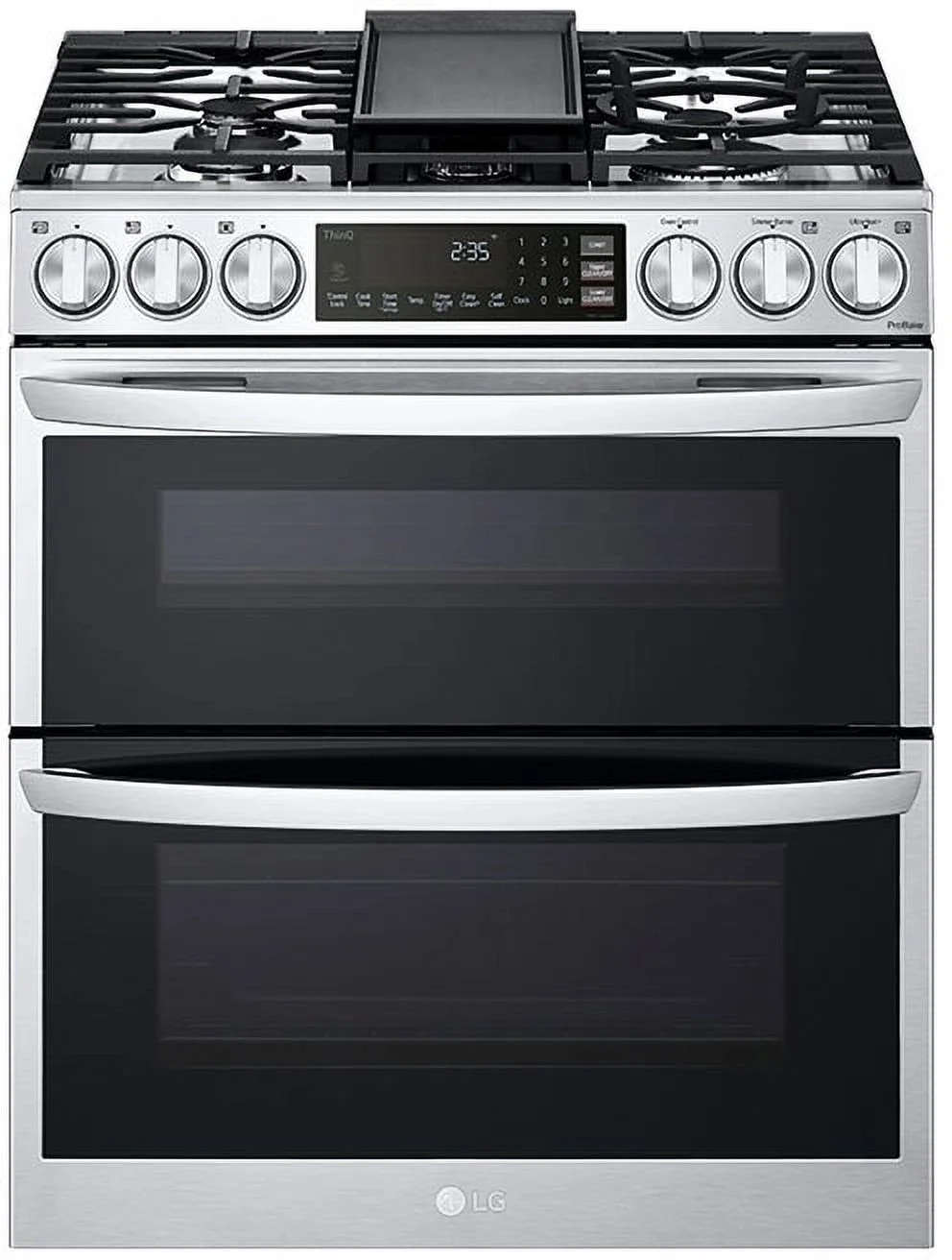 30 Inch Slide-In Gas Smart Range with 5 Sealed Burners, Double Oven, 6.9 Cu.