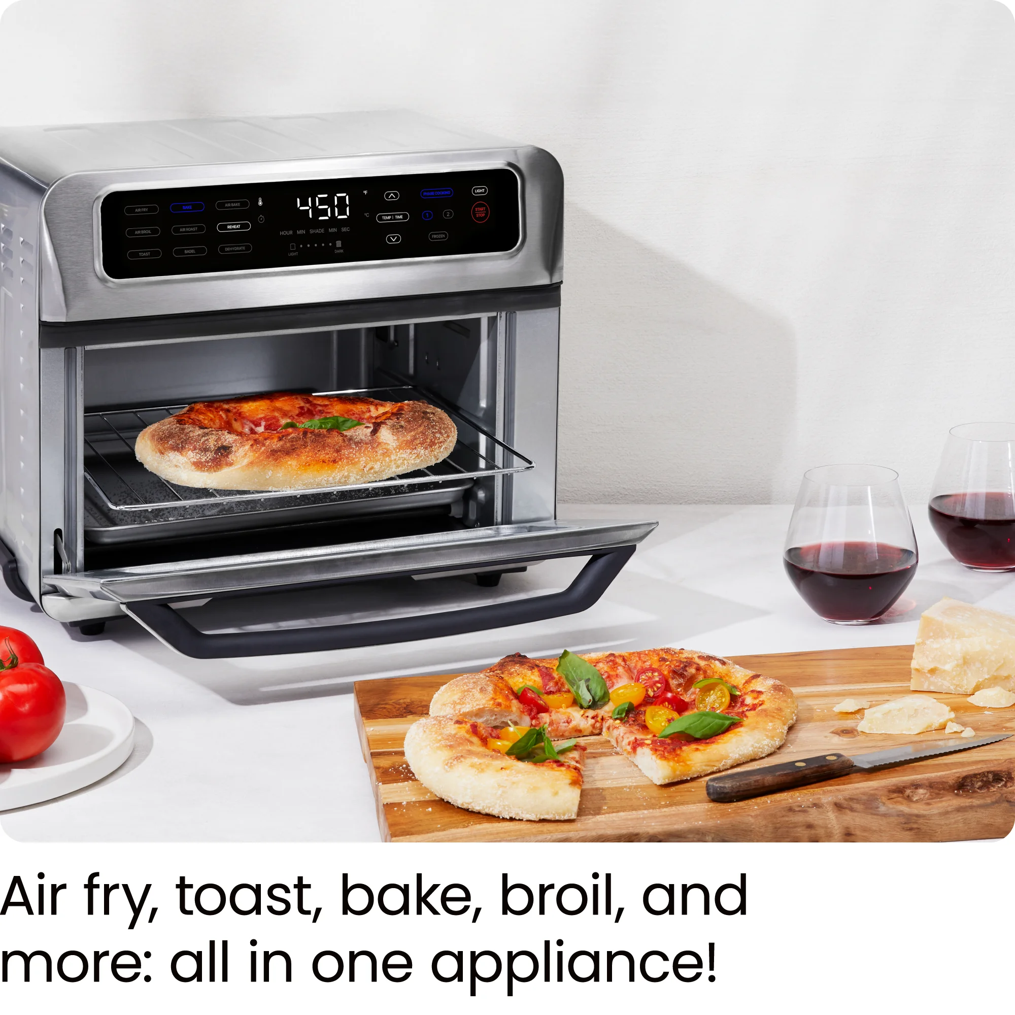 Chefman Toast-Air® Touch Air Fryer + Oven Combo w/ 9 Presets, 21 Qt Capacity - Stainless Steel, New