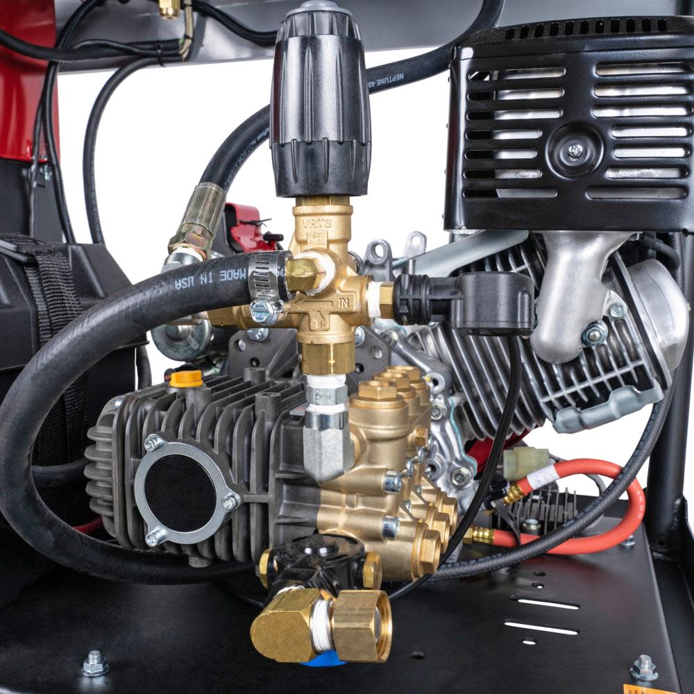 Big Brute 4000 PSI at 4.0 GPM VANGUARD V-Twin with COMET Triplex Plunger Pump Hot Water Professional Gas Pressure Washer