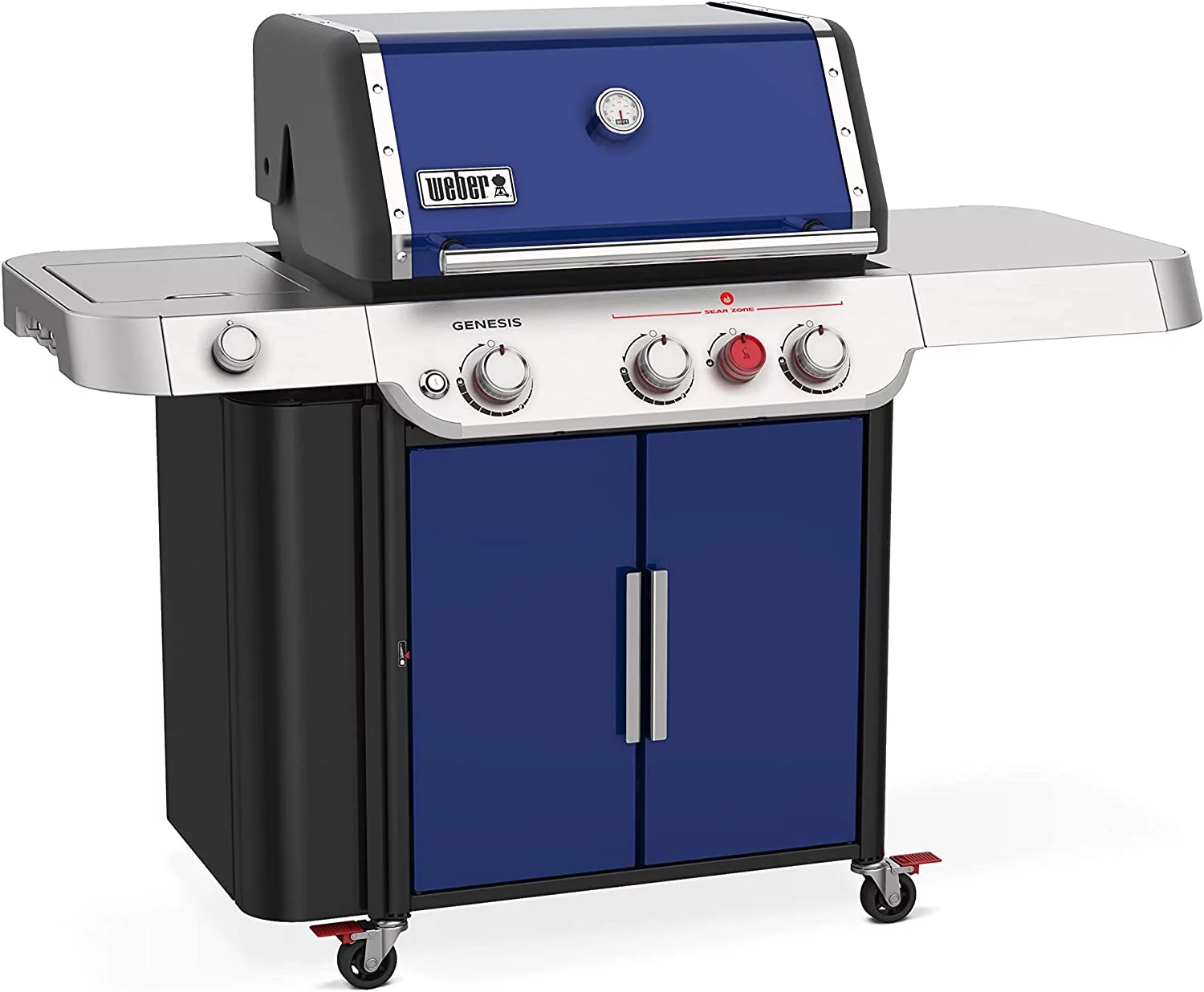 Weber 35480001 Genesis E-335 3-Burner LP Gas Grill, 39,000 BTUs + Sear Burner, Deep Ocean Blue - Quantity 1