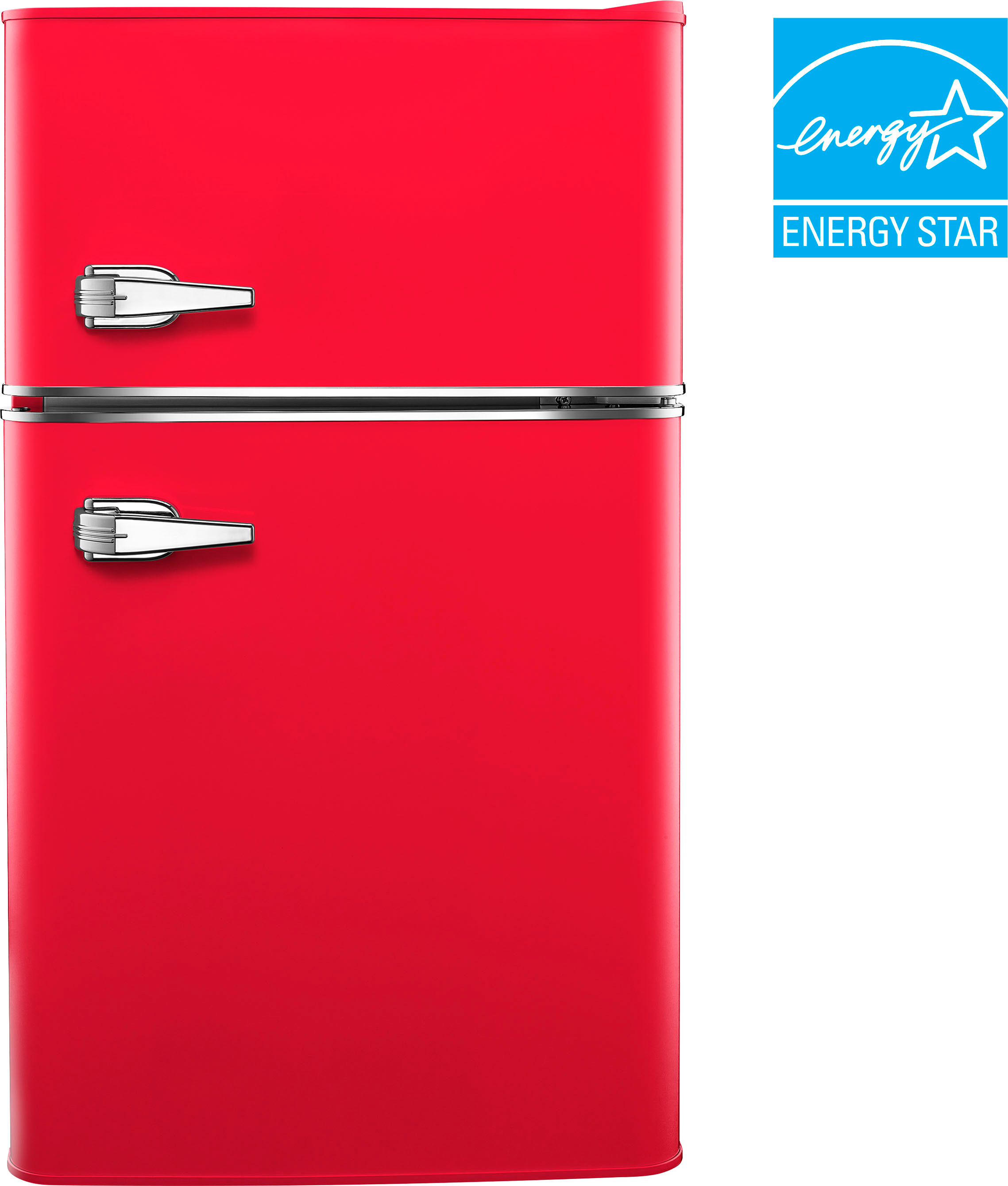 Insignia™ - Retro 3.1 cu. ft. Mini Fridge with Top Freezer and ENERGY STAR Certification - Red