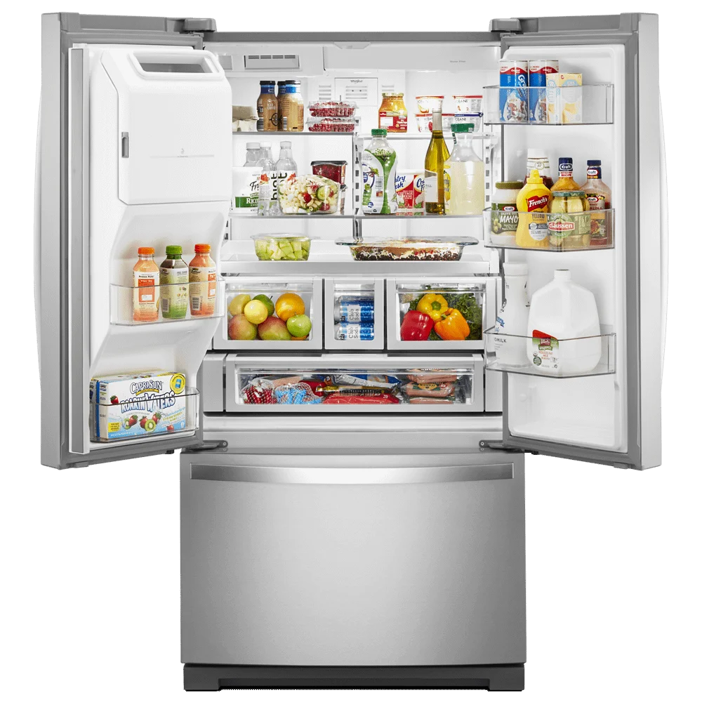 Whirlpool WRF757SDHZ 27 Cu Ft Stainless Steel Wide French Door Refrigerator