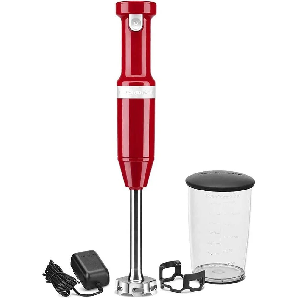 KitchenAid Cordless Variable Speed Hand Blender with Chopper and Whisk Attachment - KHBBV83