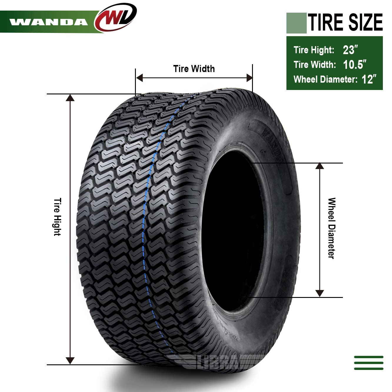 23x10 5 12 Lawn Mower Cart Tires