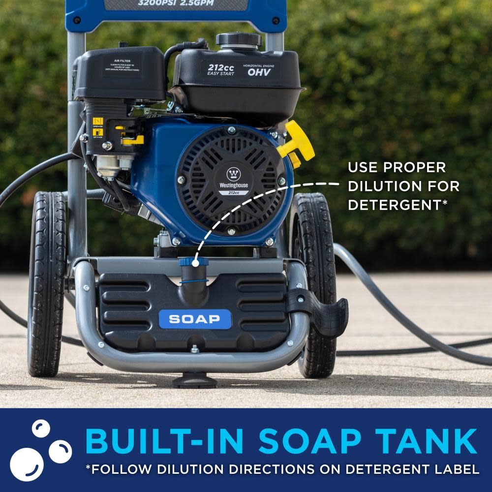 Westinghouse Pressure Washer Gas Cold Water 3200 PSI 2.5 GPM