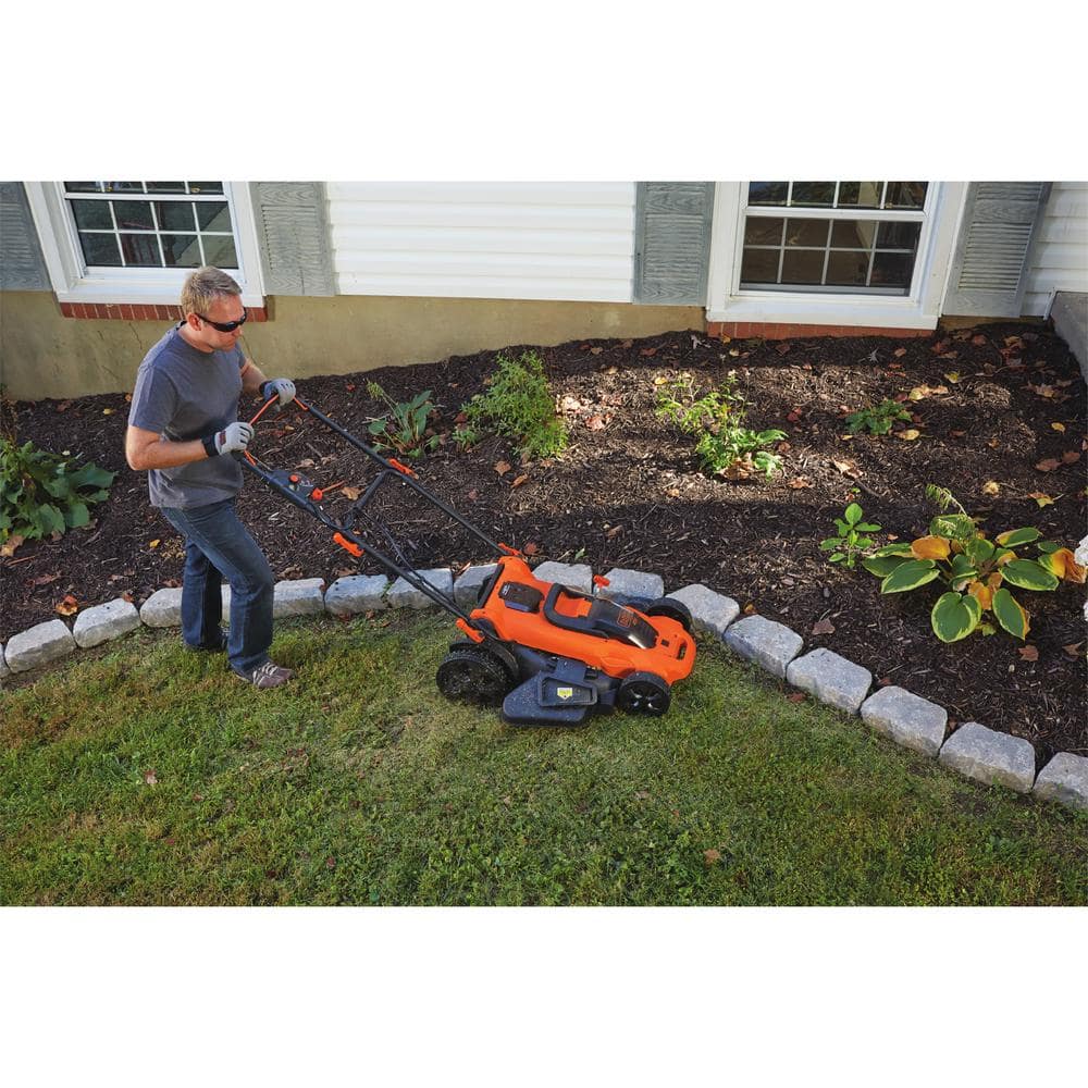 BLACK DECKER 40V MAX 20 in. Battery Powered Walk Behind Push Lawn Mower with (3) 2Ah Batteries & Charger CM2043CLBX2040