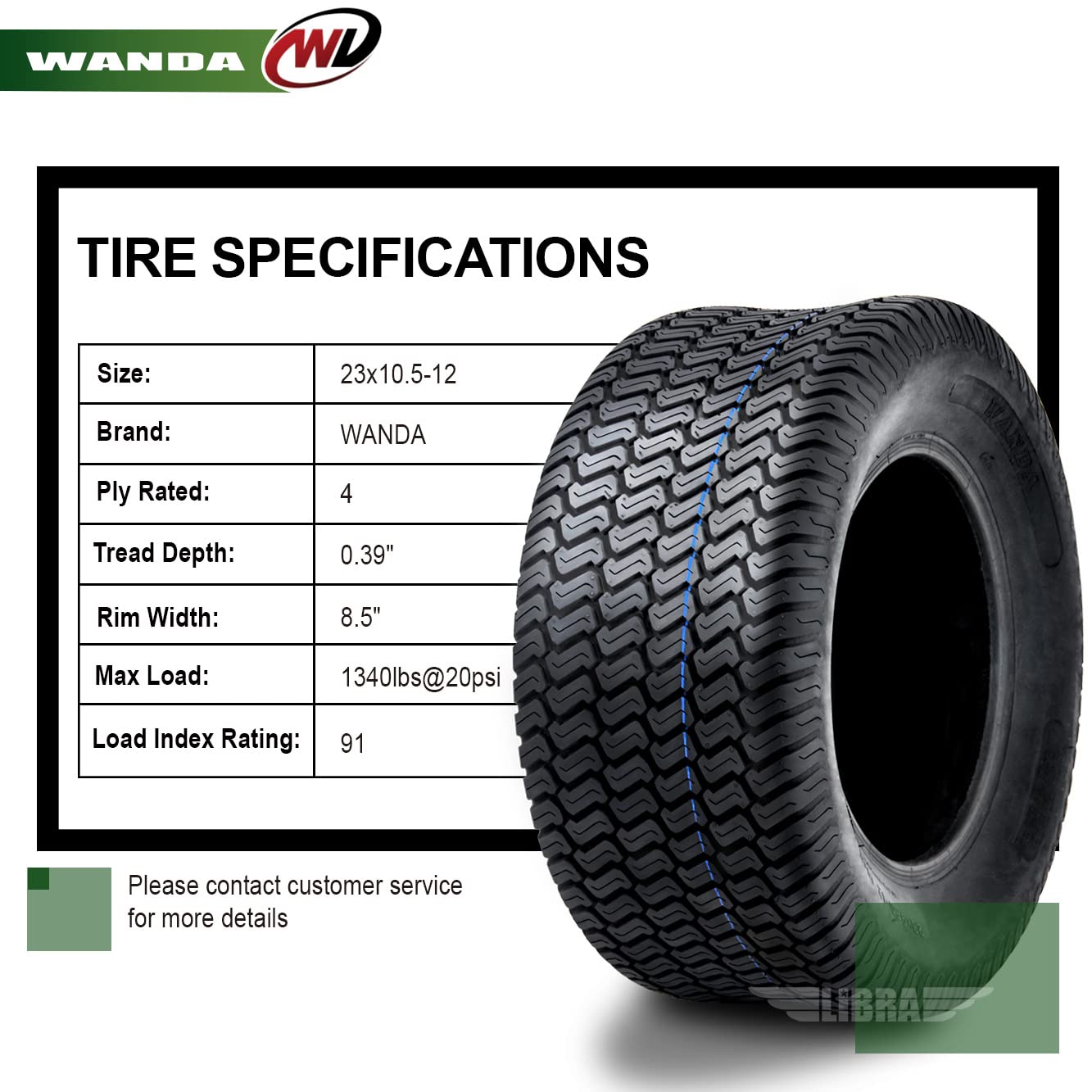 23x10 5 12 Lawn Mower Cart Tires