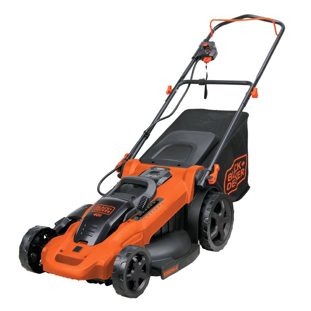 BLACK DECKER 40V MAX 20 in. Battery Powered Walk Behind Push Lawn Mower with (3) 2Ah Batteries & Charger CM2043CLBX2040