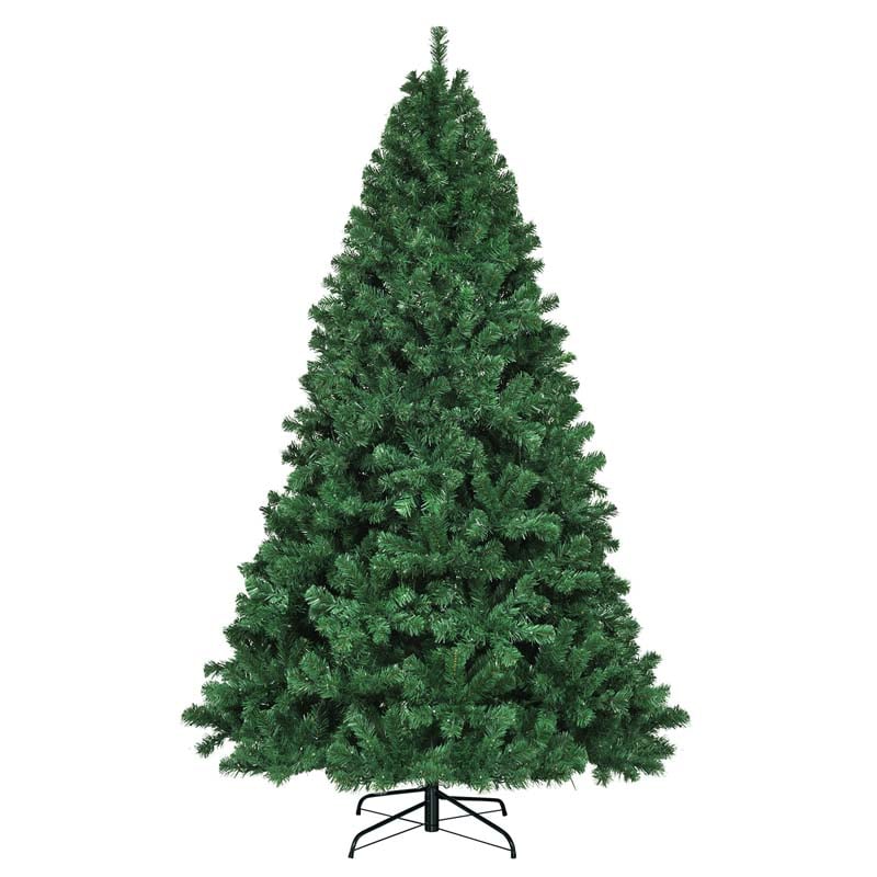 7.5 FT Pre Lit Artificial Spruce Christmas Tree with 550 Multicolor Lights & 1075 Hinged Branch Tips