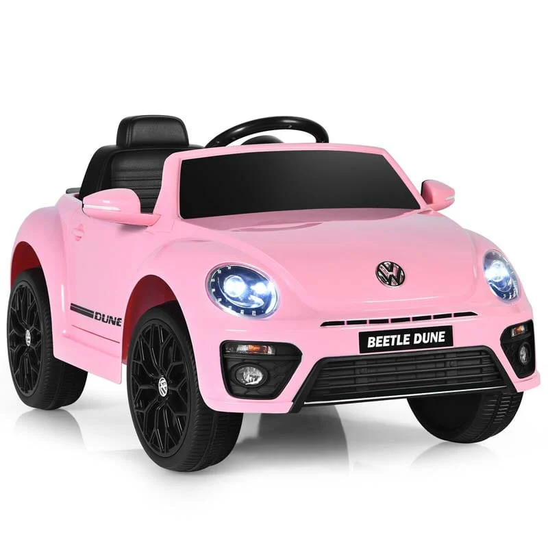 Licensed Volkswagen Beetle Ride on Car 12V Battery Powered Vehicle Kids Riding Toy Car with Remote