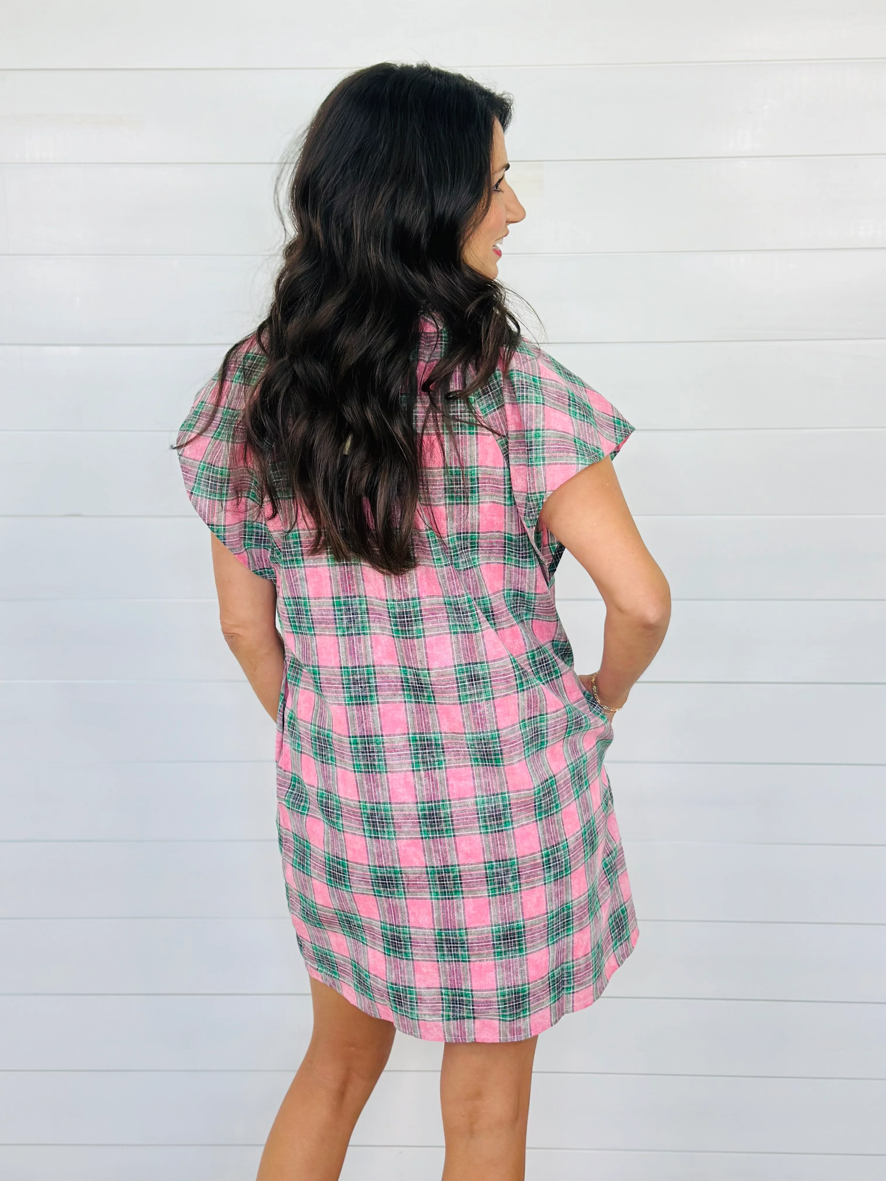 AFTERNOON PLAID DRESS