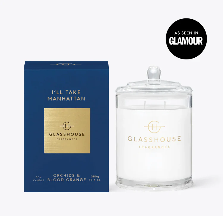 GLASSHOUSE CANDLE-I'LL TAKE A MANHATTAN