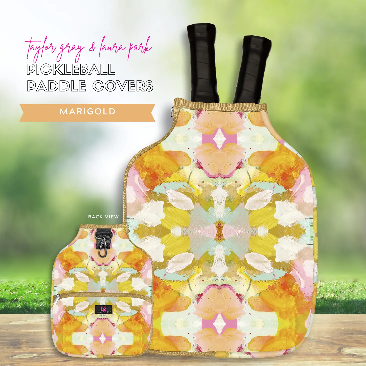 PICKLEBALL PADDLE COVER-MARIGOLD