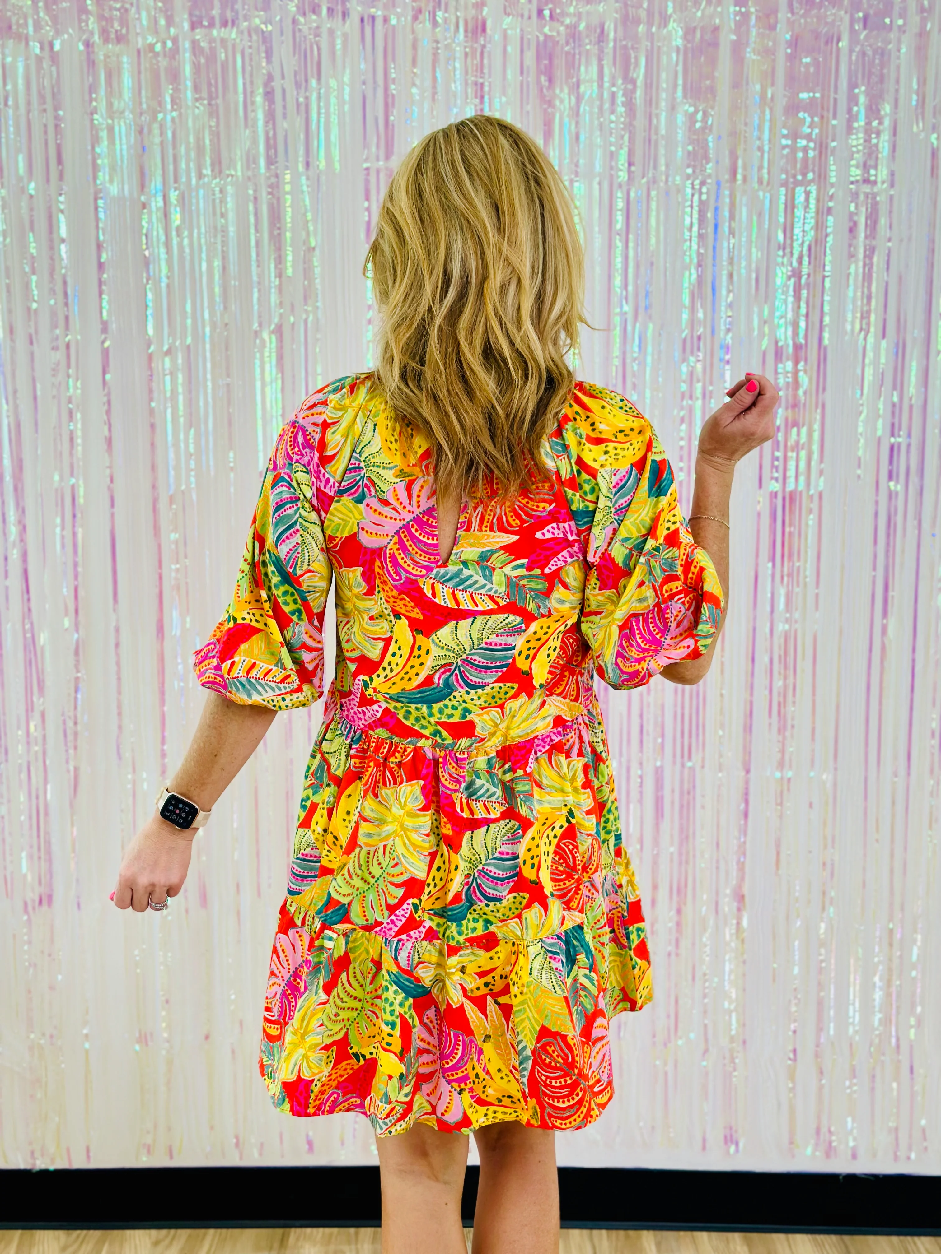 TROPICAL PALM BANANA DRESS