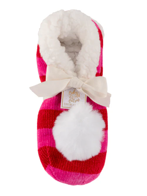 ARYA STRIPE SLIPPERS-PINK