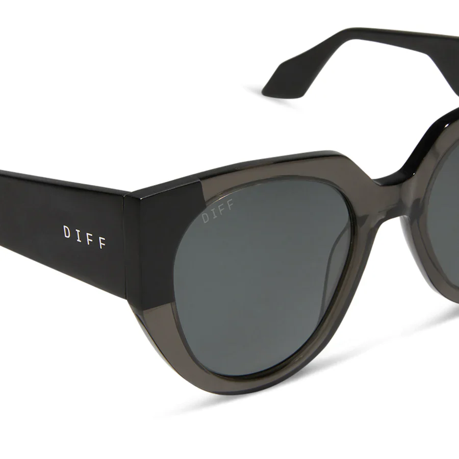 DIFF-IVY BLACK SMOKE CRYSTAL W/MATTE BLACK GREY POLARIZED