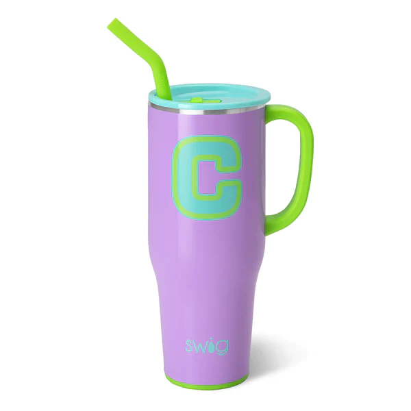 SWIG-INITIAL MEGA MUG TUMBLER (40oz)