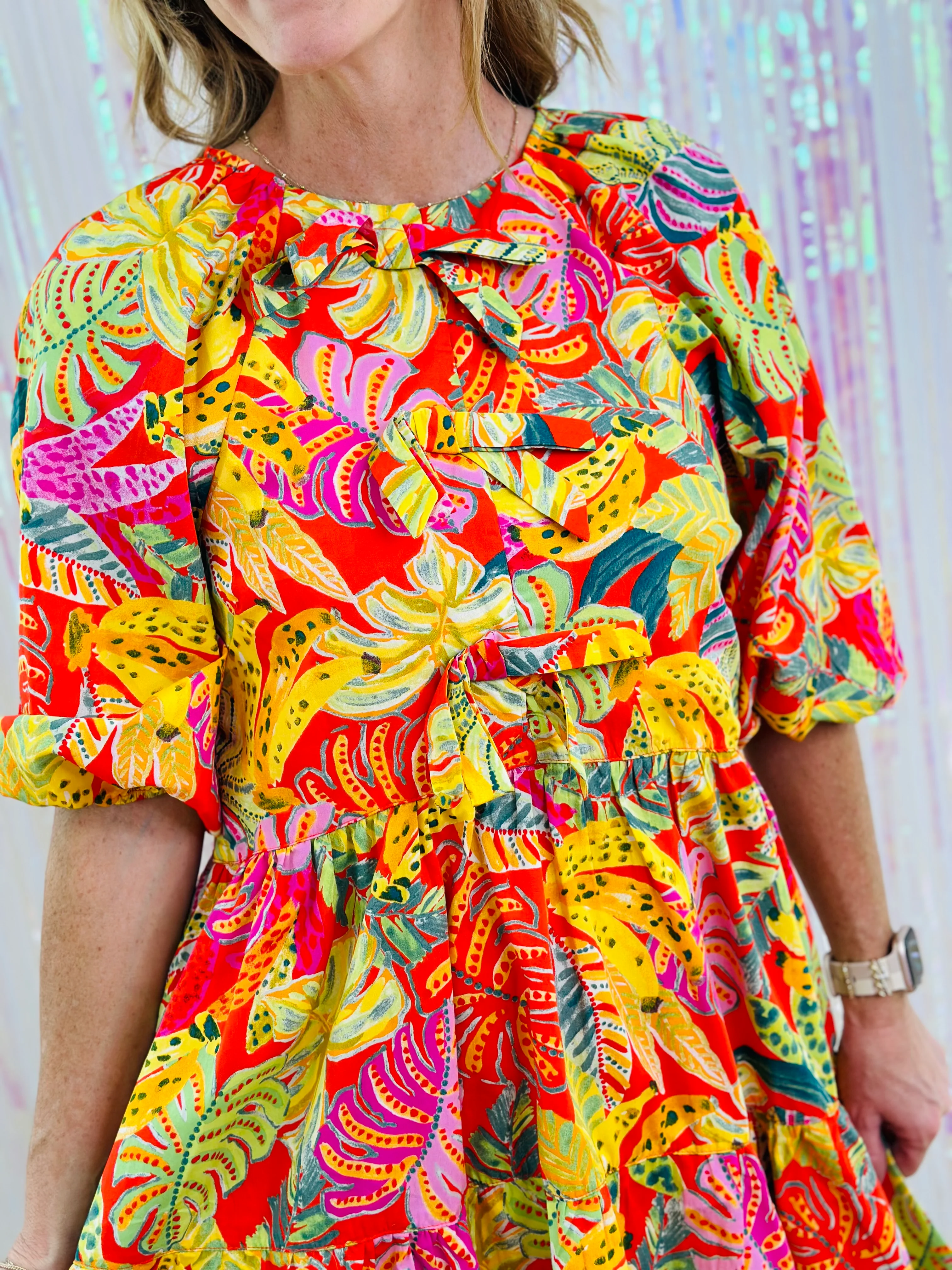 TROPICAL PALM BANANA DRESS