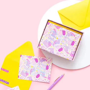 LET'S GO GIRL NOTE CARD SET