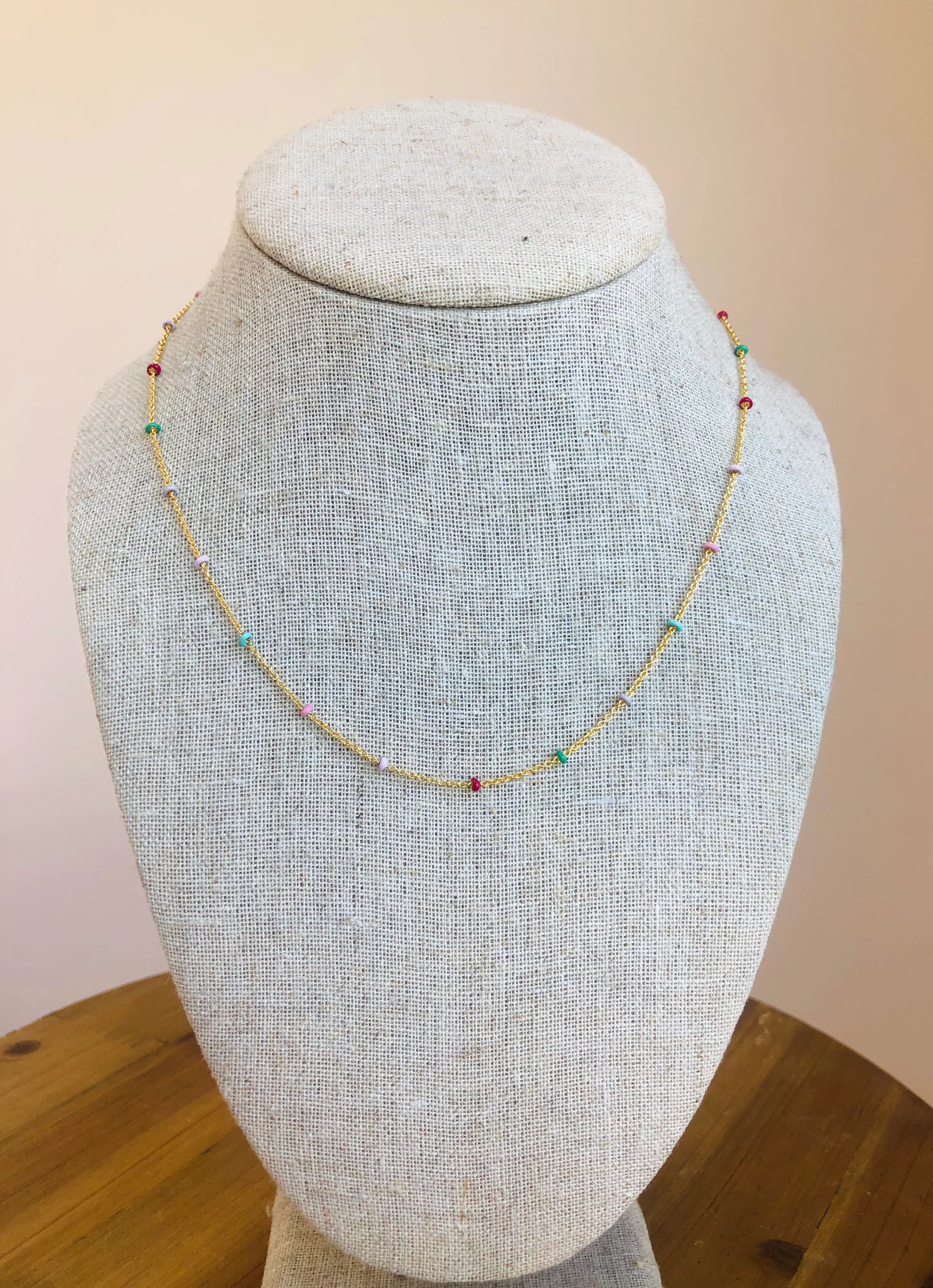 ARIANA ENAMEL NECKLACE-MULTI