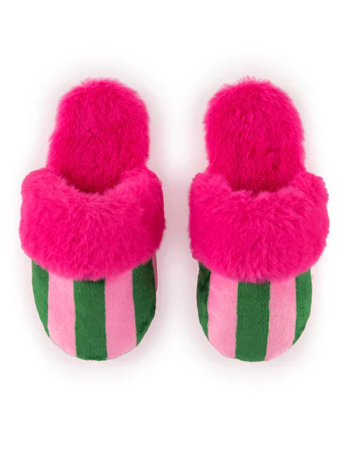 FELICITY STRIPE SLIPPERS-PINK