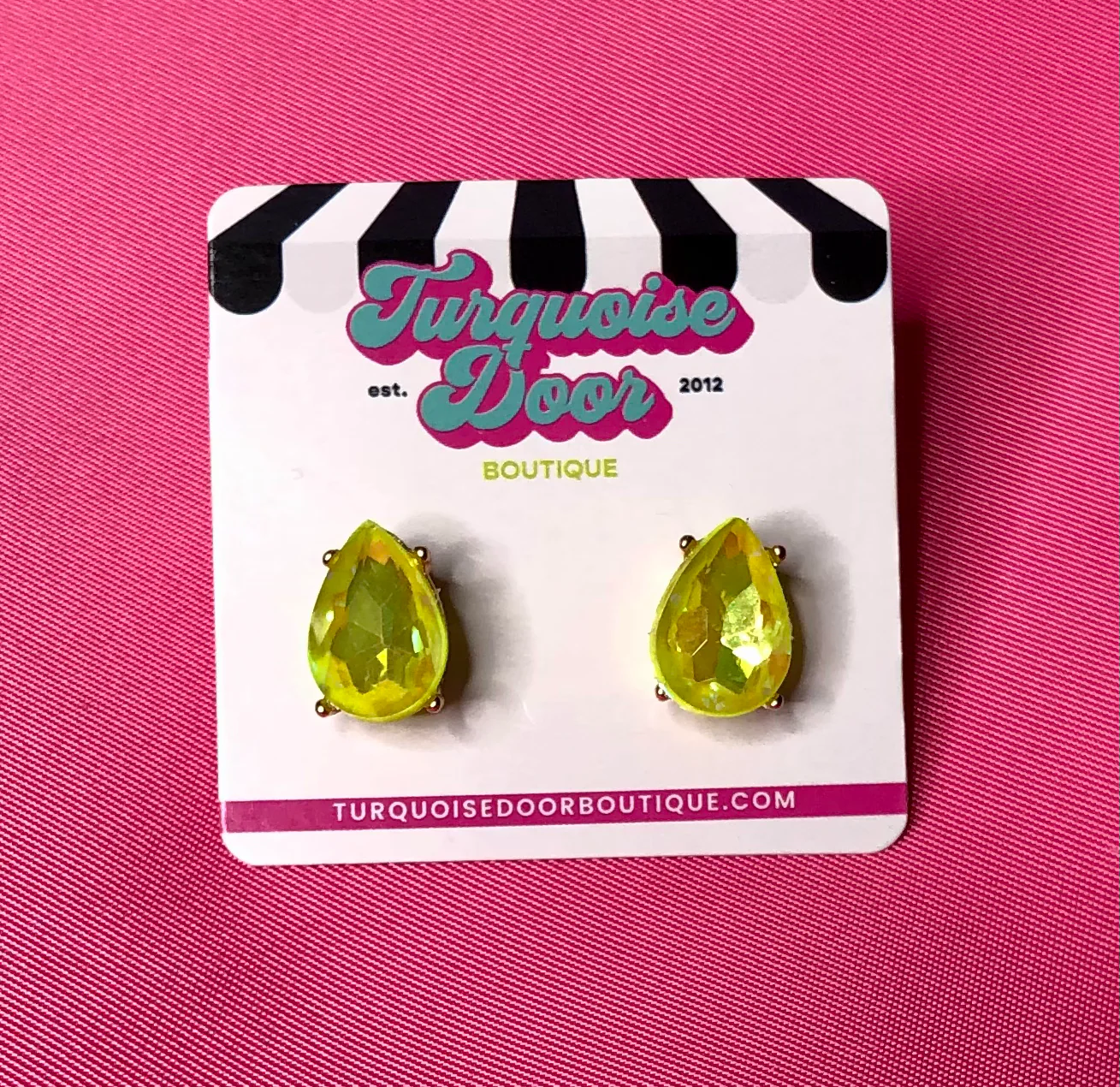 TEARDROP STUD-YELLOW