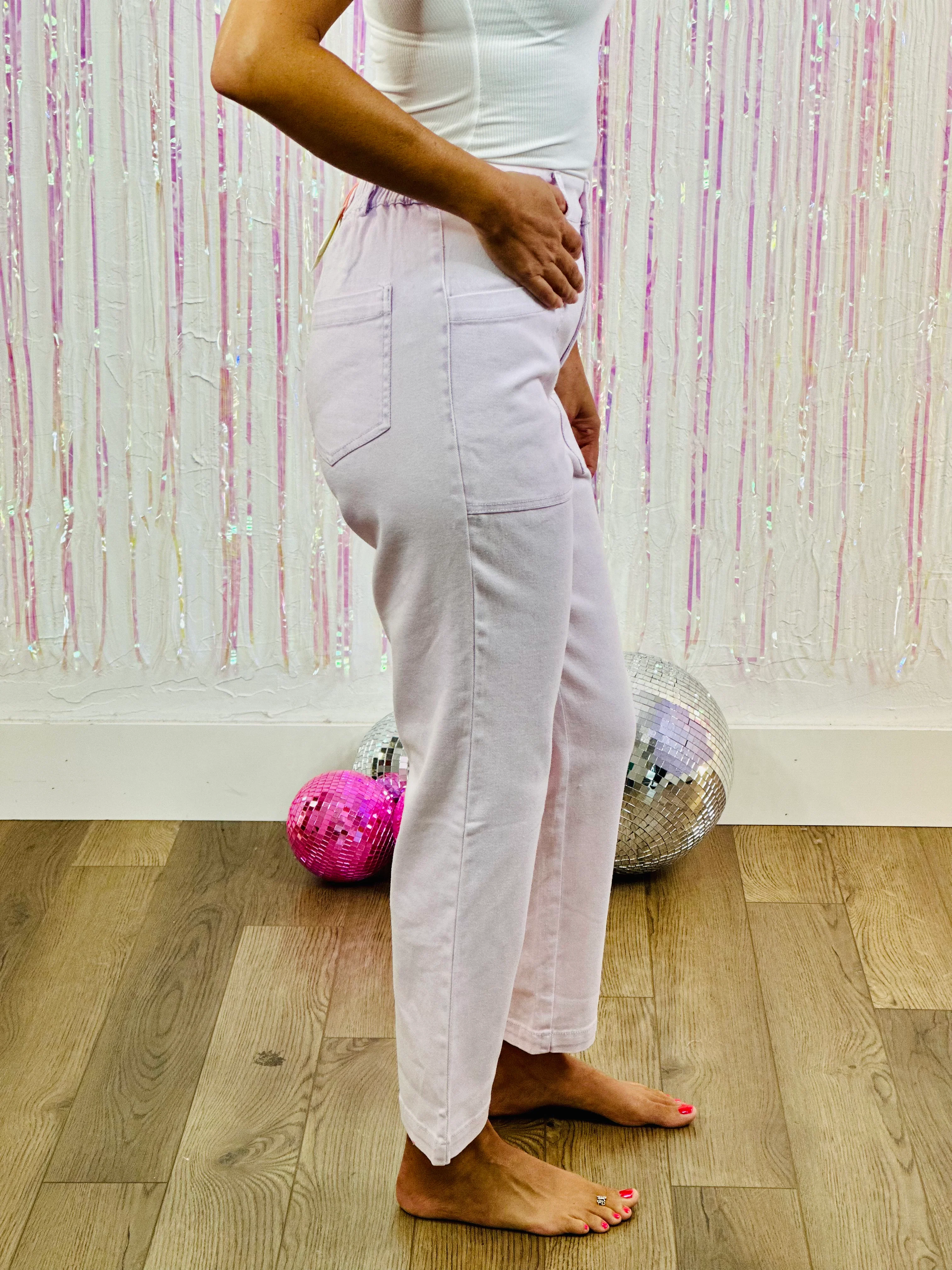 LAVENDER UTILITY JEANS