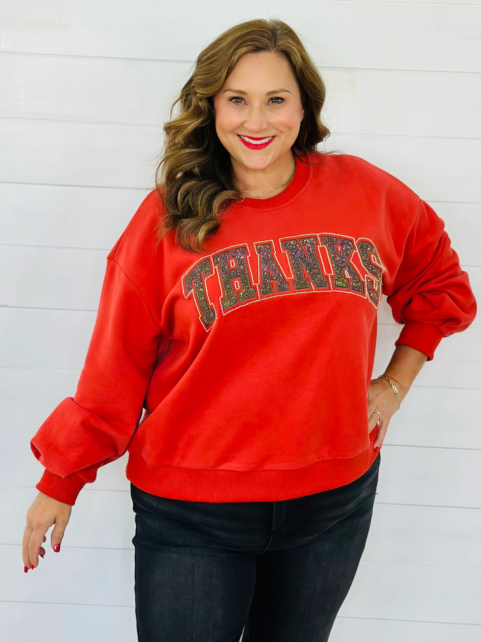 RUST THANKS SWEATSHIRT