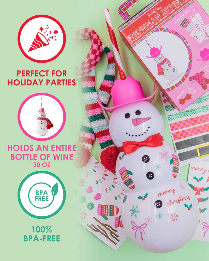 SNOWMAN SIPPER ACCESSORY BUNDLE