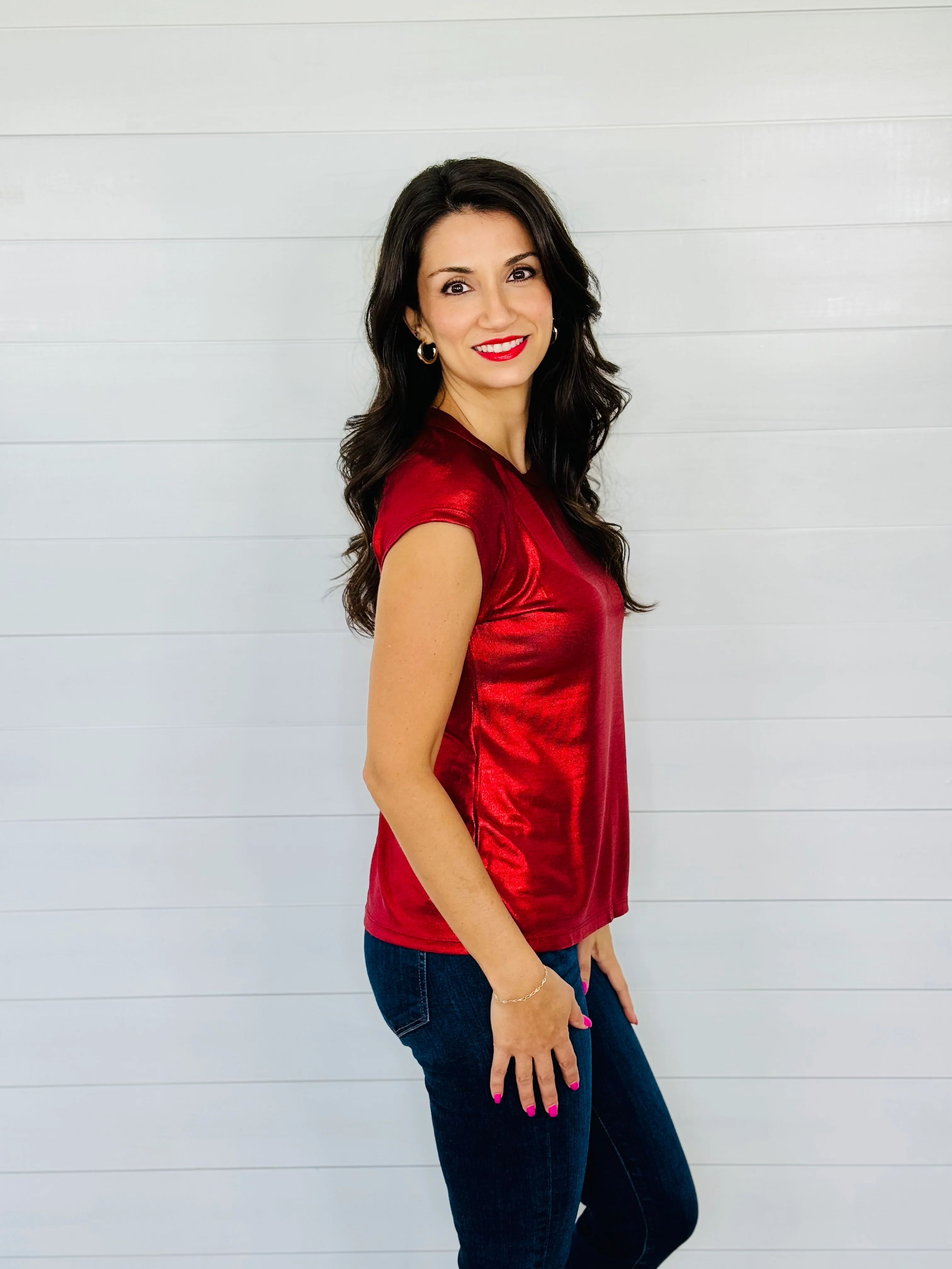 TIME TO SHINE TOP-RED