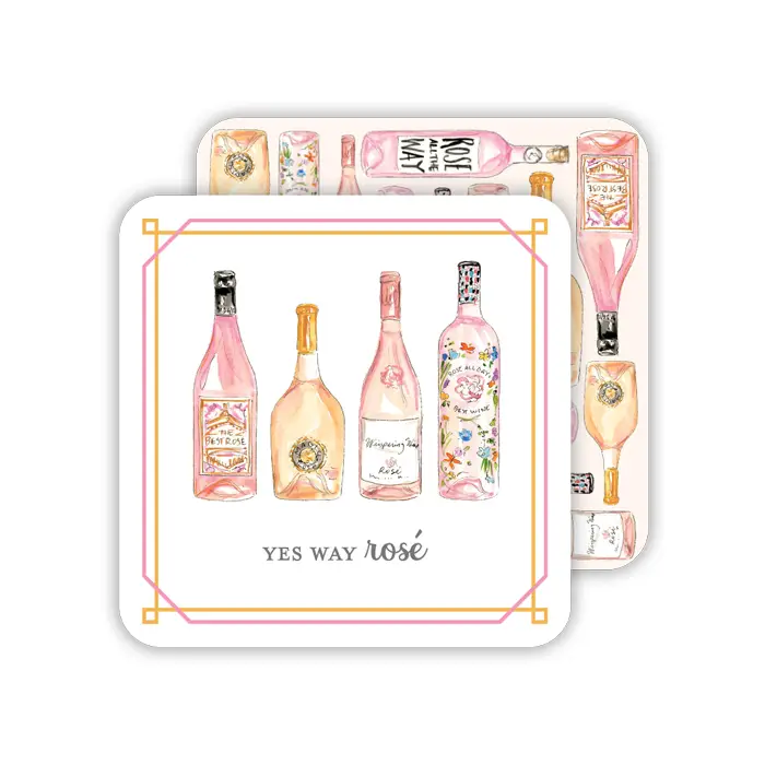 ROSE BOTTLES PAPER COASTERS