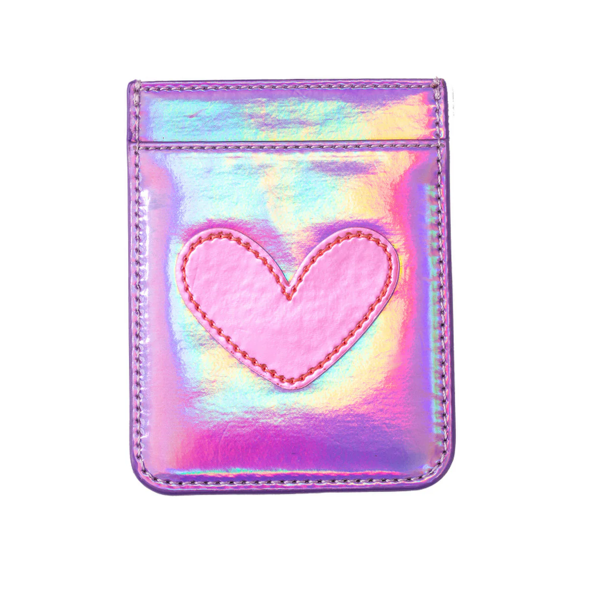 PURPLE W/PINK HEART PHONE WALLET