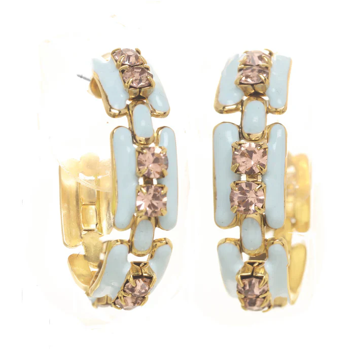 HILLARY HOOPS-LT PINK/LT BLUE