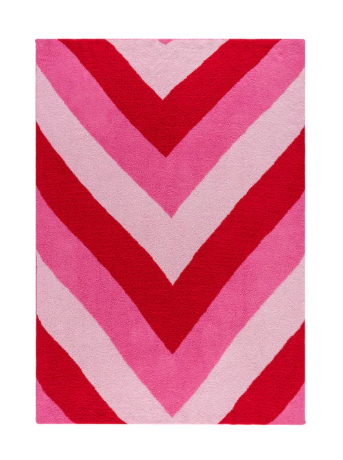 ROWAN CHEVRON THROW-PINK