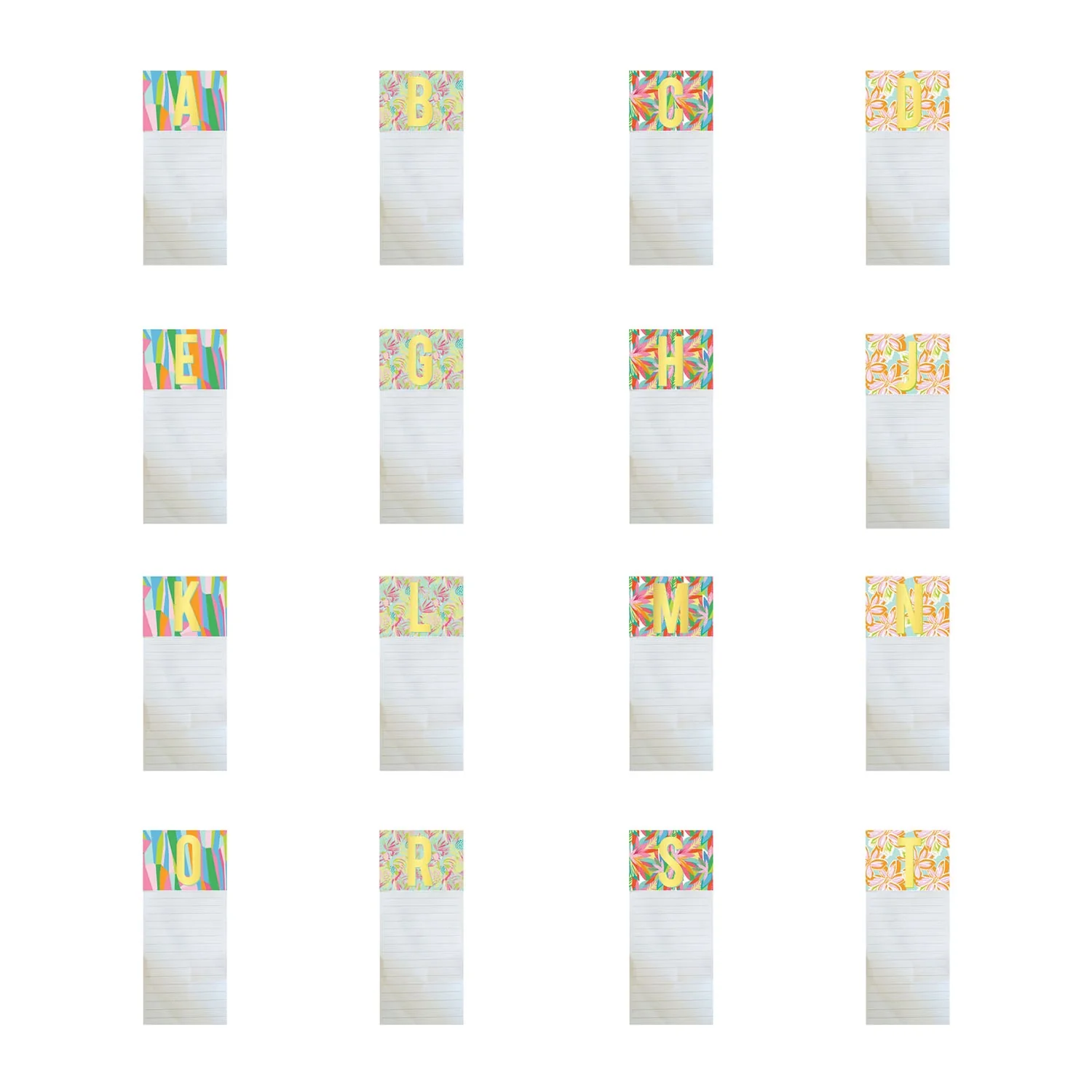 COLORFUL MAGNETIC INITIAL NOTEPAD