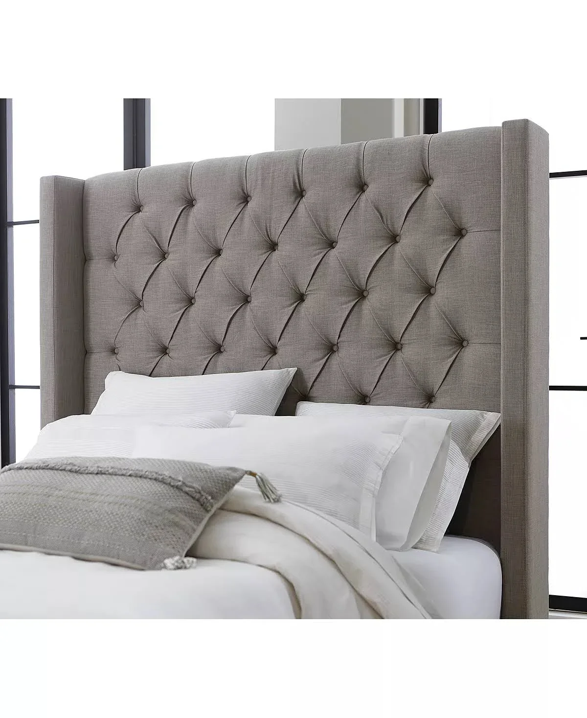 Monroe II Upholstered King Bed, Created for Macy's - Grey