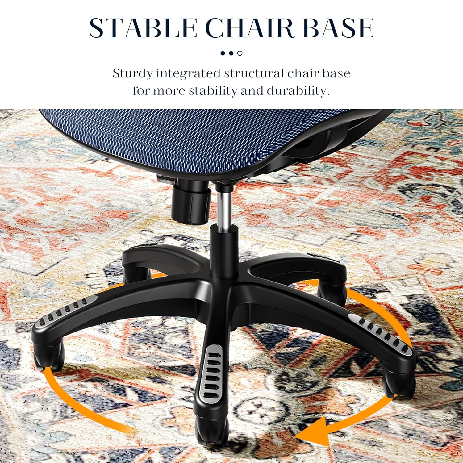 Ergonomic Mesh Office Chair, High Back Desk Chair - Adjustable Headrest with Flip-Up Arms, Tilt Function, Lumbar Support and PU Wheels, Swivel Computer Task Chair