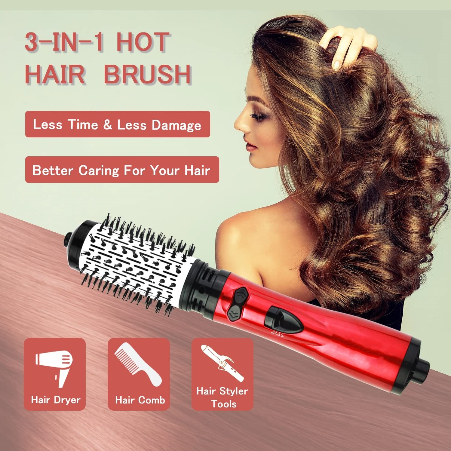 3 in 1 Hot Hair Brush