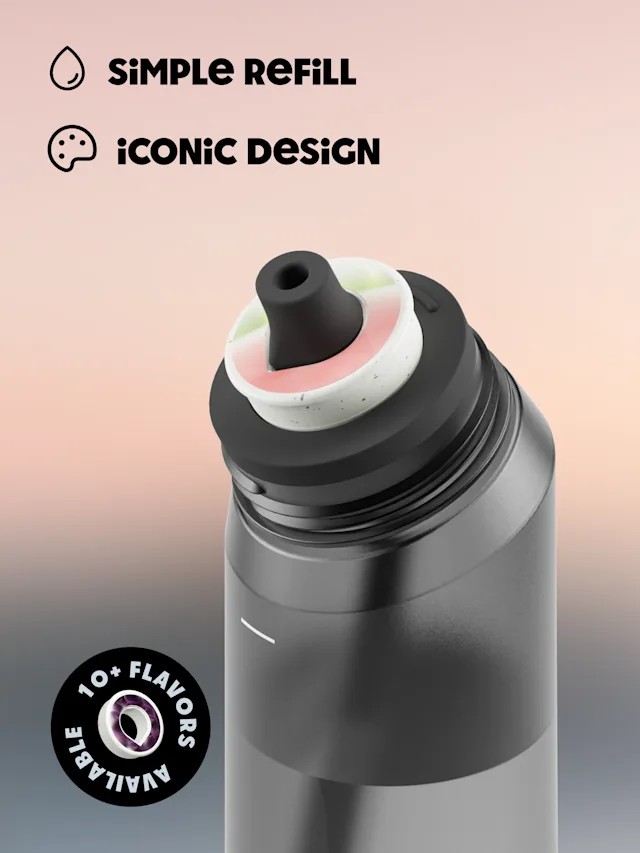 air up® Flavored water bottle with straw + 3 Wild Berry air up pods | Sugar free air up flavor pods