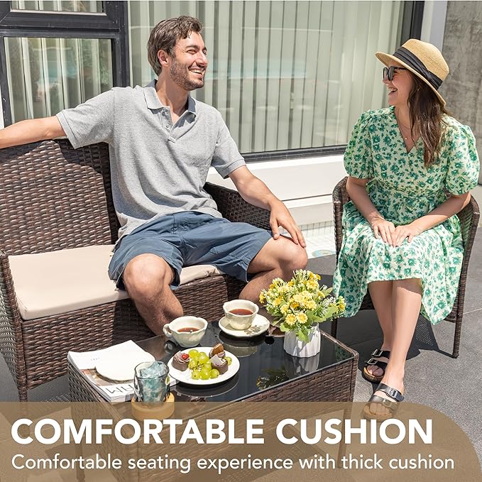 4 Pieces Outdoor Patio Furniture Set