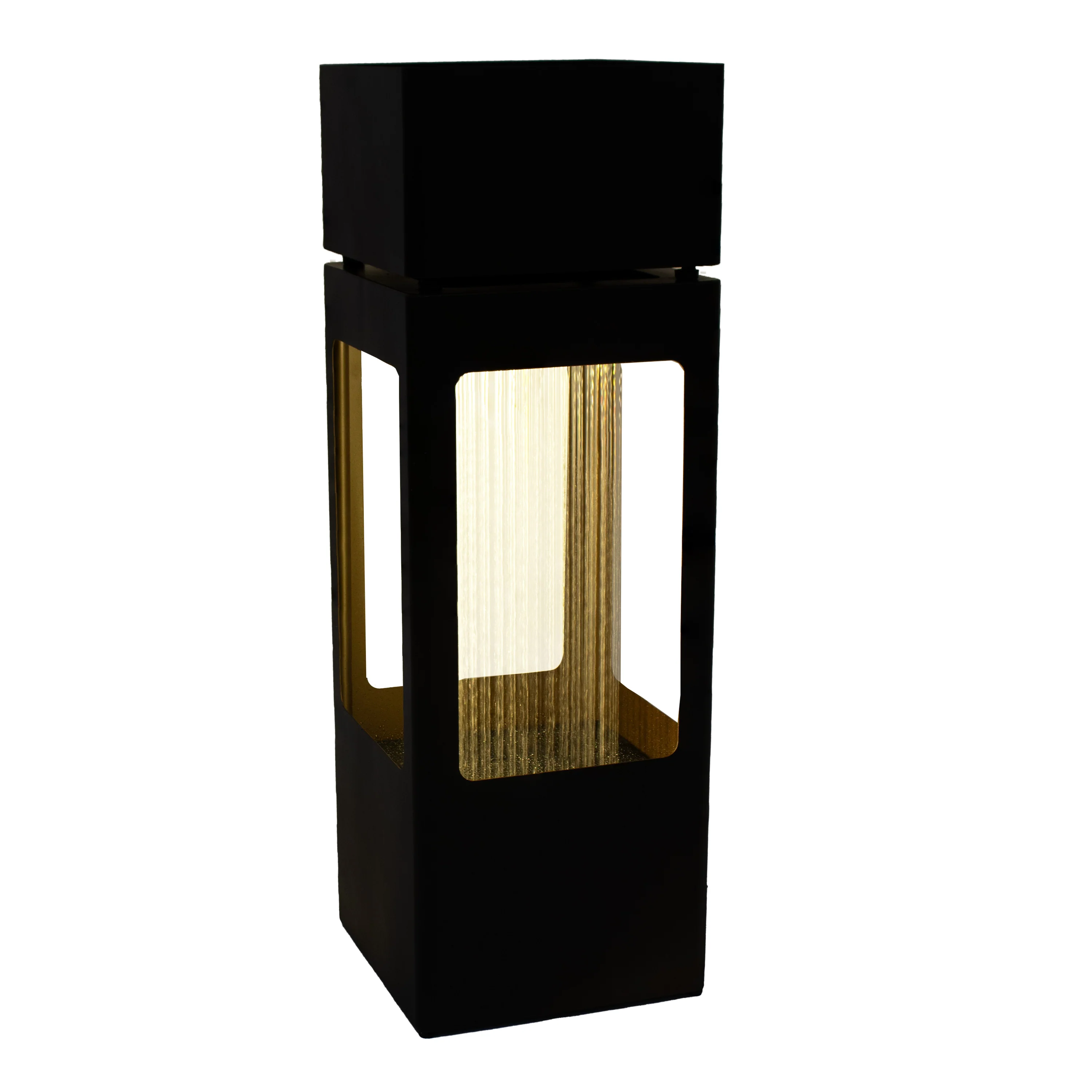 Sunnydaze Serene Showers Outdoor Water Fountain with Lights - 36